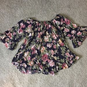 Off the shoulder floral top